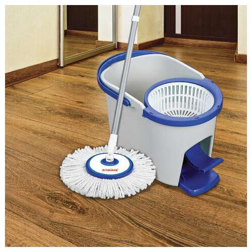 Насадка моп круглая для швабры из набора для уборки 601459, крепление липучка, микрофибра, d - 16 см, laima, 601487  Насадка моп круглая для швабры из набора для уборки 601459, крепление липучка, микрофибра, d - 16 см, laima, 601487 | Насадки и тряпки для швабр (мопы)