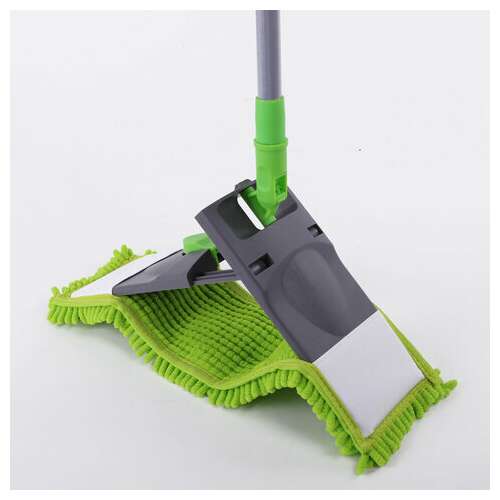  Швабра с флаундером 40 см, черенок 110 см евро, насадка моп микрофибра синель, индивидуальная упаковка пакет, любаша, 606313 | Швабры для пола