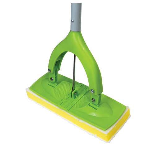  Швабра самоотжимная, механизм "бабочка", насадка спонж/микрофибра 26 см, телескопический черенок 130 см, любаша, 603607 | Швабры для пола