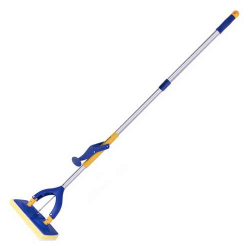  Швабра самоотжимная, механизм "бабочка", насадка спонж/микрофибра 26 см, телескопический черенок 115 см, laima, 601468 | Швабры для пола