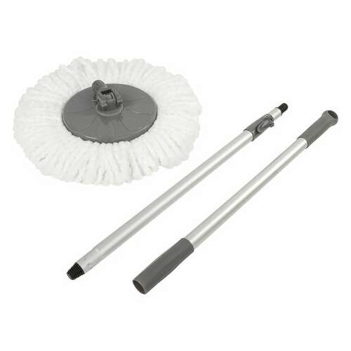  Швабра для наборов для уборки с круглой насадкой из микрофибры, черенок 130 см, laima, 606745 | Швабры для пола