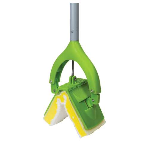  Швабра самоотжимная, механизм "бабочка", насадка спонж/микрофибра 26 см, телескопический черенок 130 см, любаша, 603607 | Швабры для пола