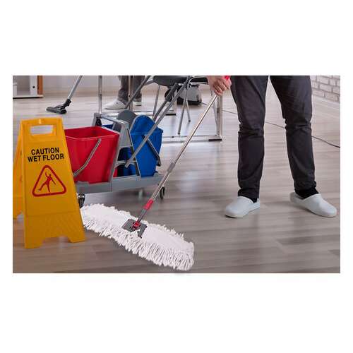  Швабра-рамка 80 см, телескопический черенок из нержавеющей стали 125 см, моп хлопок, laima, 603604 | Швабры для пола