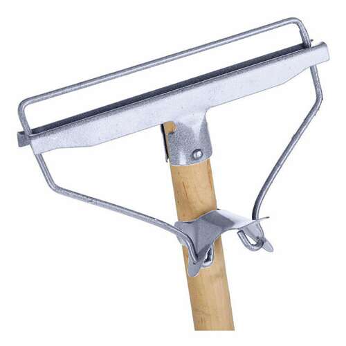  Швабра для пола с металлическим зажимом, деревянный черенок 120 см, рабочая часть 20 см, шва 094 | Швабры для пола