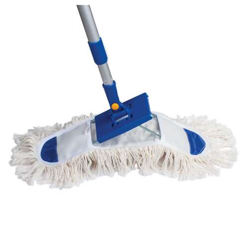  Швабра-рамка 40 см, алюминиевый телескопический черенок 130 см (резьба 1,6 см), моп хлопок, laima, 601464 | Швабры для пола