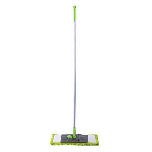  Швабра с флаундером 40 см, черенок 110 см евро, насадка моп микрофибра синель, индивидуальная упаковка пакет, любаша, 606313 | Швабры для пола