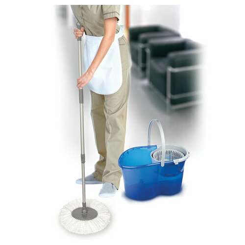  Швабра для наборов для уборки с круглой насадкой из микрофибры, черенок 130 см, laima, 606745 | Швабры для пола