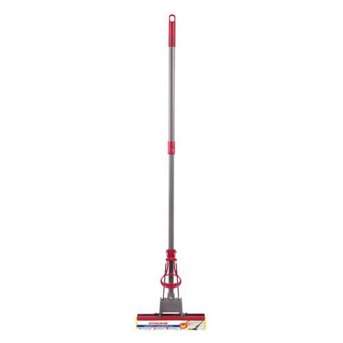  Швабра самоотжимная, роликовый отжим, насадка pva 27 см, телескопический черенок 70-125 см, laima, 603596 | Швабры для пола