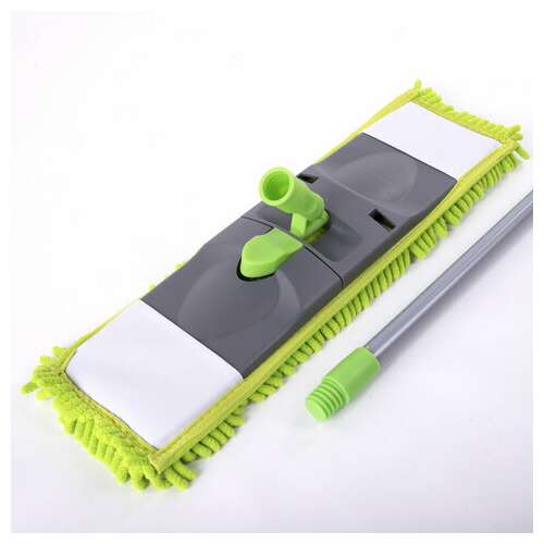  Швабра с флаундером 40 см, черенок 110 см евро, насадка моп микрофибра синель, индивидуальная упаковка пакет, любаша, 606313 | Швабры для пола