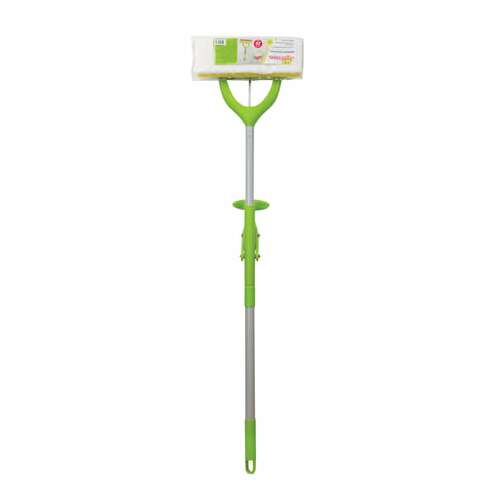  Швабра самоотжимная, механизм "бабочка", насадка спонж/микрофибра 26 см, телескопический черенок 130 см, любаша, 603607 | Швабры для пола