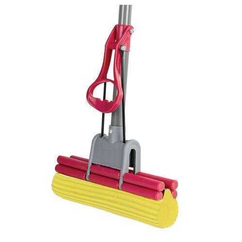  Швабра самоотжимная, роликовый двойной отжим, насадка pva 27 см, телескопический черенок 125 см, laima, 603597 | Швабры для пола