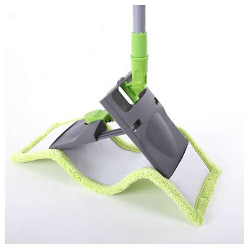  Швабра с флаундером 40 см, черенок 110 см, еврорезьба, насадка моп микрофибра, индивидуальная упаковка пакет, любаша, 606312 | Швабры для пола