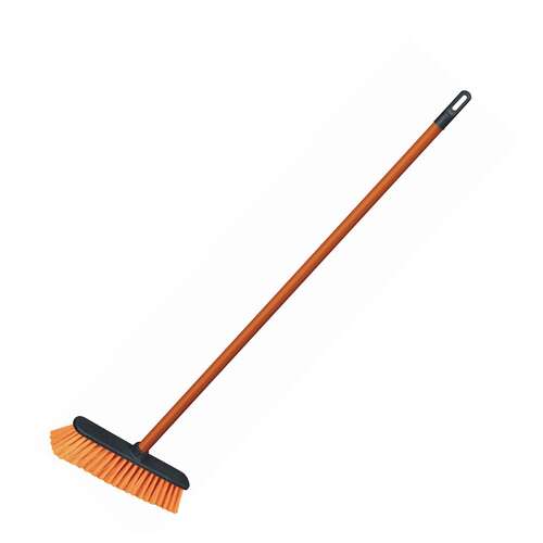  Щетка для уборки с черенком 110 см, ширина 31 см, щетина 7 см, пластиковая, еврорезьба, azur, 51030 | Щетки, метлы, пипидастры