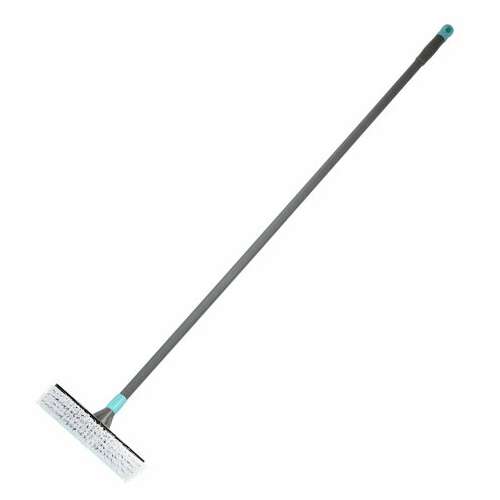  Швабра со щеткой-шробер + водосгон, универсальная для сухой и влажной уборки, черенок 130см, ширина 27см, щетина 3,5см, laima home, 606806 | Щетки, метлы, пипидастры