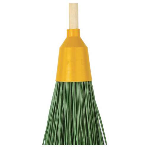  Метла синтетическая круглая "прима" ширина 15 см, высота 40 см, 4 кольца, с черенком, 120 см, laima expert, 605369 | Щетки, метлы, пипидастры