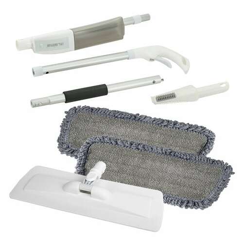  Швабра с распылителем ultraspray x, 2 насадки из микрофибры объемный ворс, скребок, laima, 609143 | Швабры для пола