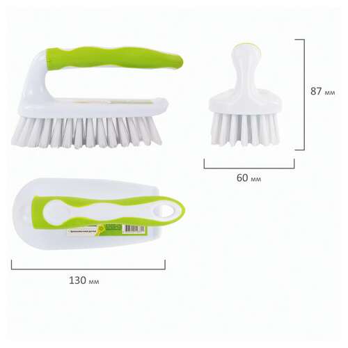  Щетка универсальная любаша "утюжок", 8,5х6,5х15 см, ручка с пвх-покрытием, 603632 | Щетки, метлы, пипидастры