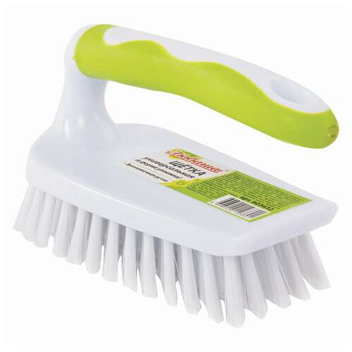  Щетка универсальная любаша "утюжок", 8,5х6,5х15 см, ручка с пвх-покрытием, 603632 | Щетки, метлы, пипидастры