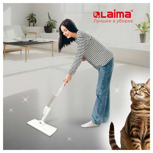  Швабра с распылителем ultraspray z, 2 насадки из микрофибры с плоским ворсом, скребок, laima, 609145 | Швабры для пола