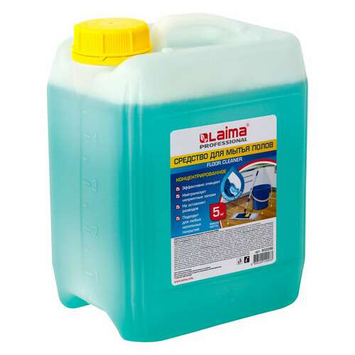  Средство для мытья пола 5 кг, laima professional концентрат, "морской бриз", 602296 | Средства для мытья пола