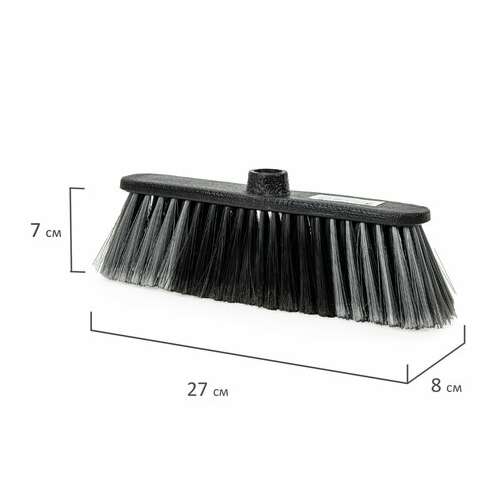  Щетка для уборки, ширина 27 см, щетина 7 см (двуцветная), пластик, еврорезьба, idea "стандарт", м 5101 | Щетки, метлы, пипидастры