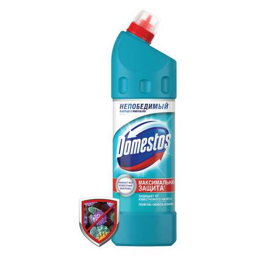  Чистящее средство 1 л, domestos (доместос) "свежесть атлантики", с отбеливающим эффектом | Чистящие и моющие средства универсальные