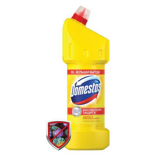  Чистящее средство 1,5 л, domestos (доместос) "лимонная свежесть", с отбеливающим эффектом, 67682978 | Чистящие и моющие средства универсальные