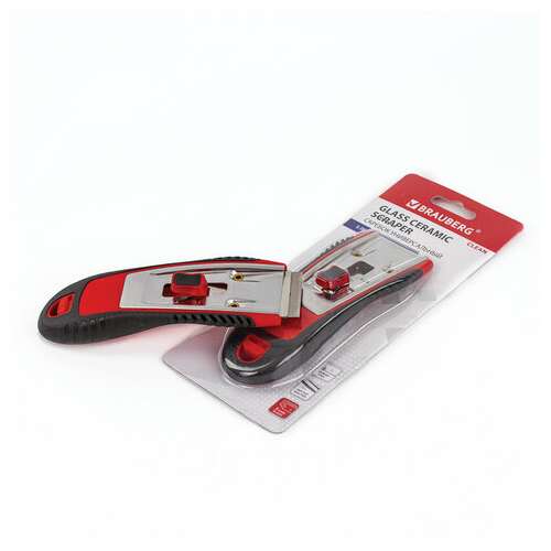  Скребок для любых поверхностей (стеклокерамика, стекло, плитка) brauberg "super", 5 лезвий, 606761 | Скребки для окон и пола