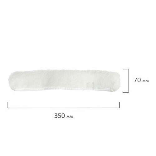  Насадка-шубка для окномойки 601518, акрил/дакрон, рабочая часть 35 см, липучки, laima professional, 601520 | Насадки-шубки для стекломоек