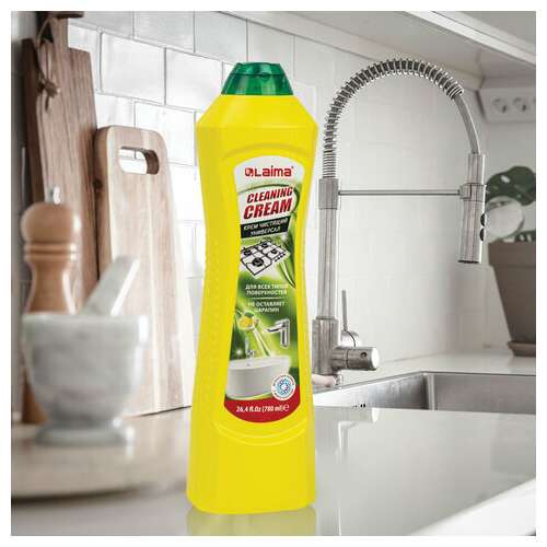  Чистящее средство универсальное крем 780 мл, laima "лимон", турция, 608662 | Чистящие и моющие средства универсальные