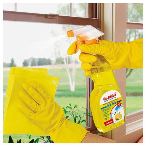  Средство для мытья стекол и зеркал 500 мл, laima professional "лимон", распылитель, 604652 | Средства для мытья стекол