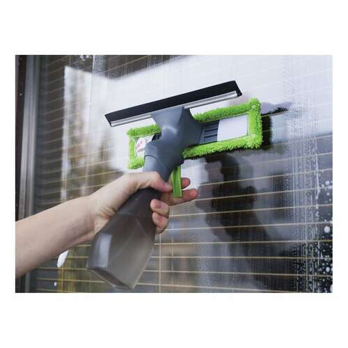  Окномойка "3 в 1": насадка из микрофибры, сгон, рукоятка-флакон с распылителем, 26х25,5х10 см, york, 84040 | Щетки для мытья окон с ручкой