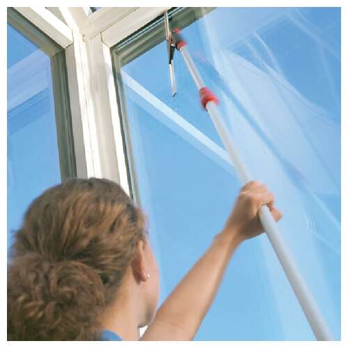  Черенок-ручка vileda телескопический, до 2,5 м (2х1,25 м), алюминиевый (применим к 602099, 602101), 500115 | Штанги телескопические для стекломоек (ручки)