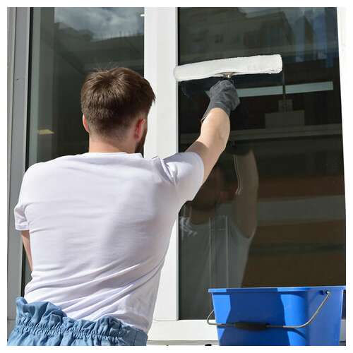  Насадка-шубка для окномойки 601518, акрил/дакрон, рабочая часть 35 см, липучки, laima professional, 601520 | Насадки-шубки для стекломоек