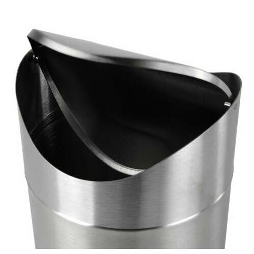  Урна для мусора 1,2 л laima настольная, с качающейся крышкой, d 12х16,5 см, нержавеющая сталь, матовая, 601618 | Контейнеры и ведра для мусора