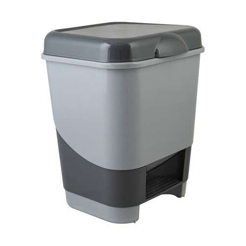  Ведро-контейнер 8 л с педалью, для мусора, 30х25х24 см, цвет серый/графит, 427-серый, 434270065 | Контейнеры и ведра для мусора