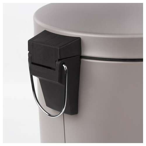  Ведро-контейнер для мусора (урна) с педалью laima "classic", 20 л, серое, матовое, металл, со съемным внутренним ведром, 604946 | Контейнеры и ведра для мусора