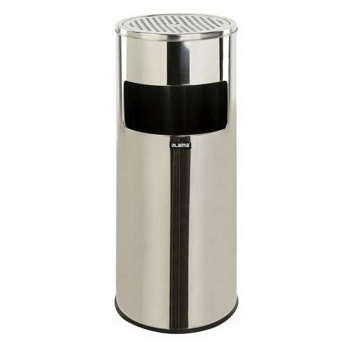  Урна с пепельницей 27 литров, 600х250 мм, нержавеющая сталь, зеркальная, laima professional, 606299 | Урны-пепельницы