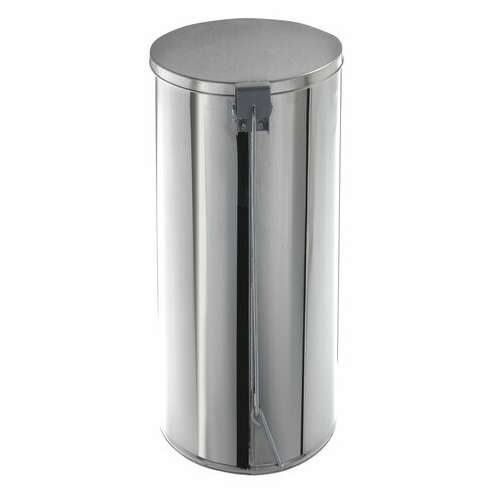  Урна для мусора с педалью, усиленное, титан, 50 литров, кольцо под мешок, нержавеющая сталь, хром | Контейнеры и ведра для мусора