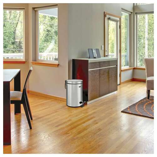  Ведро-контейнер для мусора (урна) с педалью laima "classic", 5 л, зеркальное, нержавеющая сталь, со съемным внутренним ведром, 232260 | Контейнеры и ведра для мусора