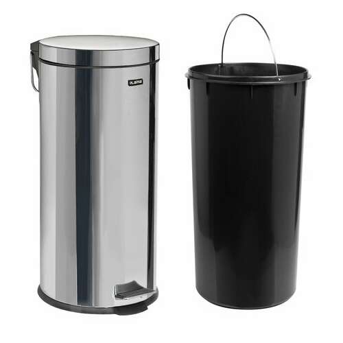  Ведро-контейнер для мусора (урна) с педалью laima "classic", 30 л, зеркальное, нержавеющая сталь, со съемным внутренним ведром, 232263 | Контейнеры и ведра для мусора