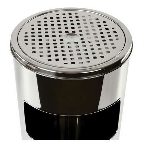  Урна с пепельницей 27 литров, 600х250 мм, нержавеющая сталь, зеркальная, laima professional, 606299 | Урны-пепельницы