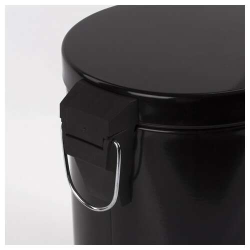  Ведро-контейнер для мусора (урна) с педалью laima "classic", 5 л, черное, глянцевое, металл, со съемным внутренним ведром, 604943 | Контейнеры и ведра для мусора
