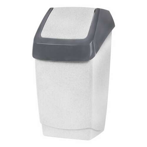  Ведро-контейнер 15 л, с крышкой (качающейся), для мусора, "хапс", 46х26х25 см, серое, idea, м 2471 | Контейнеры и ведра для мусора