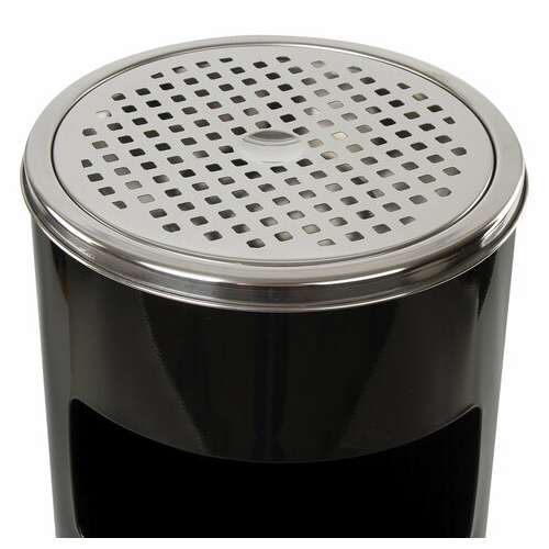  Урна с пепельницей 27 литров, 600х250 мм, нержавеющая сталь, черная, laima professional, 606300 | Урны-пепельницы