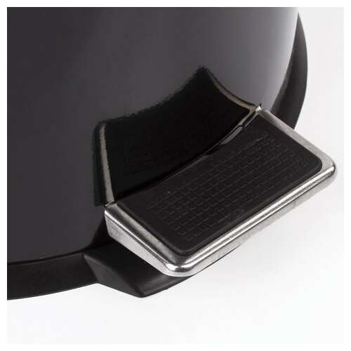  Ведро-контейнер для мусора (урна) с педалью laima "classic", 20 л, черное, глянцевое, металл, со съемным внутренним ведром, 604945 | Контейнеры и ведра для мусора