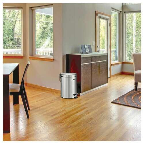  Ведро-контейнер для мусора (урна) с педалью laima "classic", 12 л, зеркальное, нержавеющая сталь, со съемным внутренним ведром, 232261 | Контейнеры и ведра для мусора