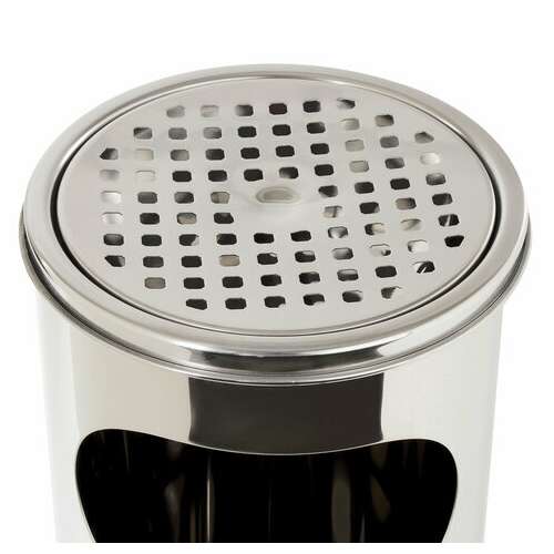  Урна с пепельницей 18 литров, 580х210 мм, нержавеющая сталь, зеркальная, laima professional, 606297 | Урны-пепельницы