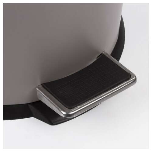  Ведро-контейнер для мусора (урна) с педалью laima "classic", 20 л, серое, матовое, металл, со съемным внутренним ведром, 604946 | Контейнеры и ведра для мусора