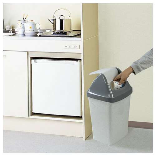Ведро-контейнер 25 л, с крышкой (качающейся), для мусора,"свинг", 58х32х28 см, серое, idea, м 2463  Ведро-контейнер 25 л, с крышкой (качающейся), для мусора,"свинг", 58х32х28 см, серое, idea, м 2463 | Контейнеры и ведра для мусора